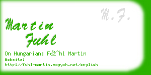 martin fuhl business card